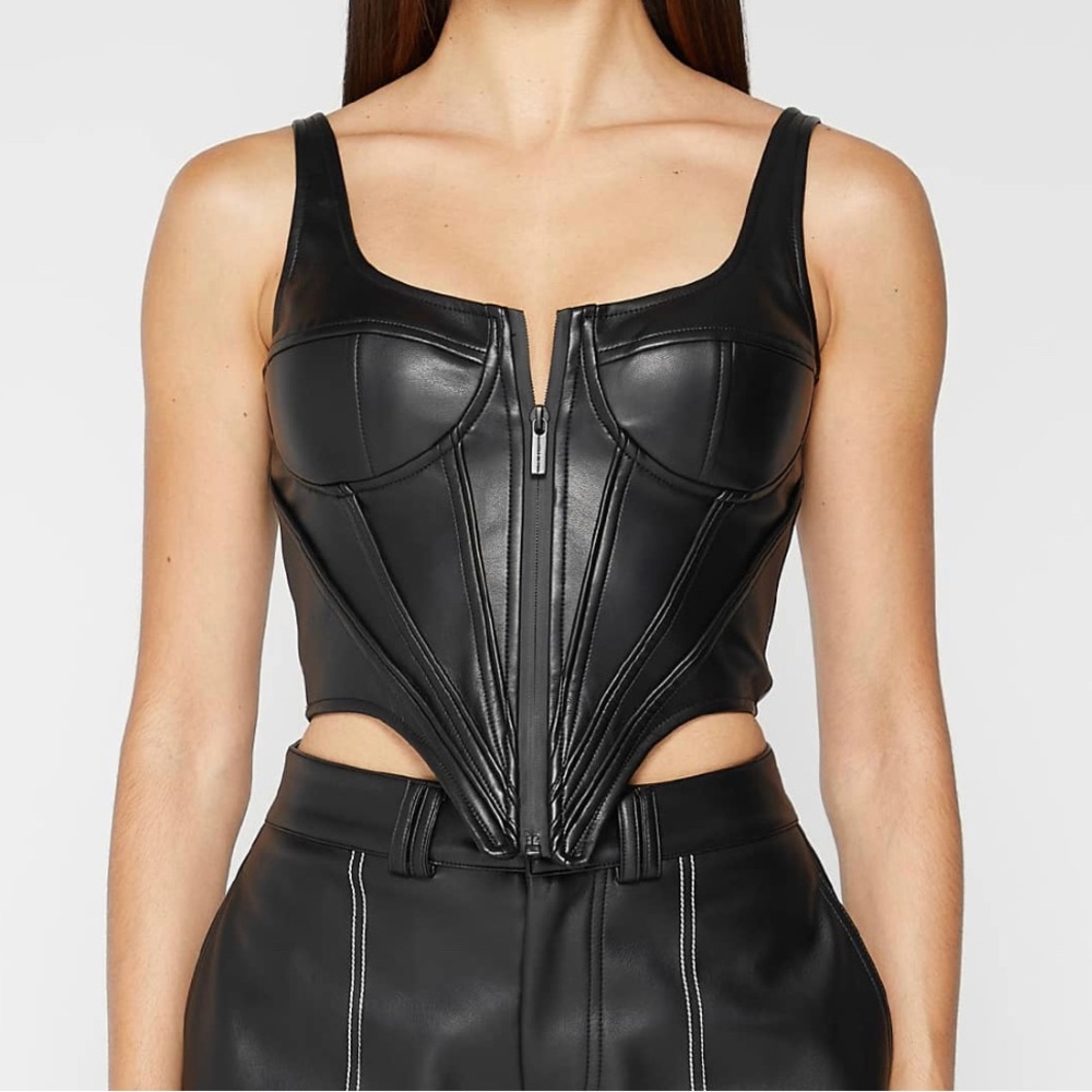 Vegan Leather Corset Top